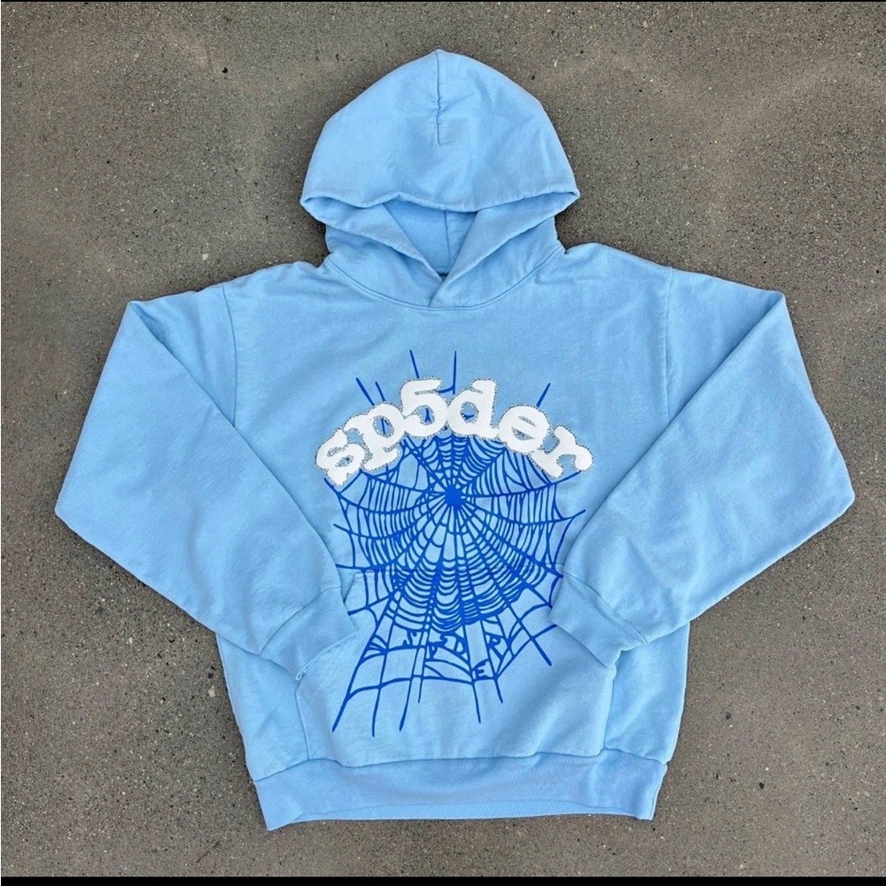 Blue Spider Graphic Hoodie